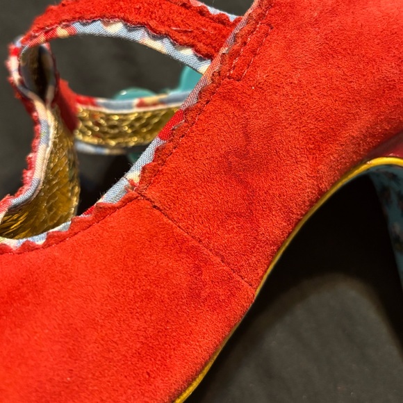 Irregular Choice Red and Blue Floral Heels - Picture 9 of 12